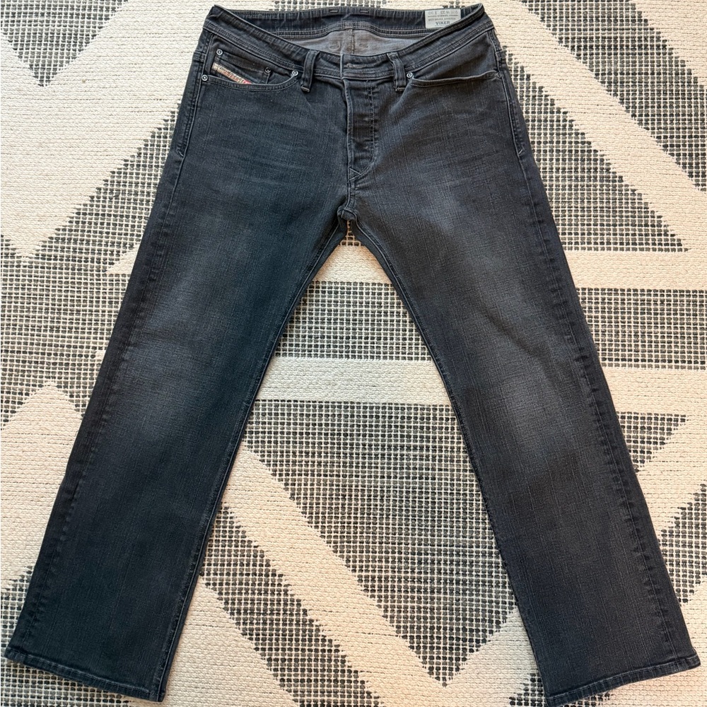 Diesel Men's Black Straight-Leg Jeans
